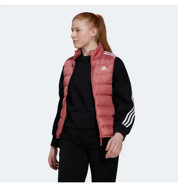 Жіноча жилетка Essentials Light Downvest Red HK4660 світло червона утеплена качиним пухом на замок безрукавка Розмір S - зображення 2