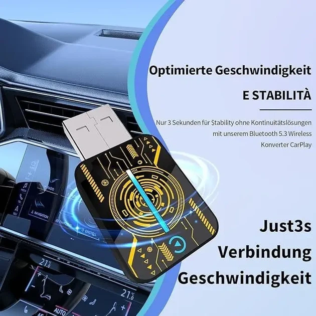 Компактный беспроводной адаптер для CarPlay и Android Auto - изображение 2