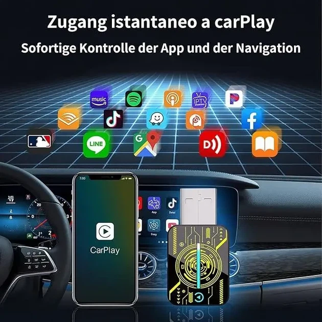 Компактный беспроводной адаптер для CarPlay и Android Auto - изображение 5