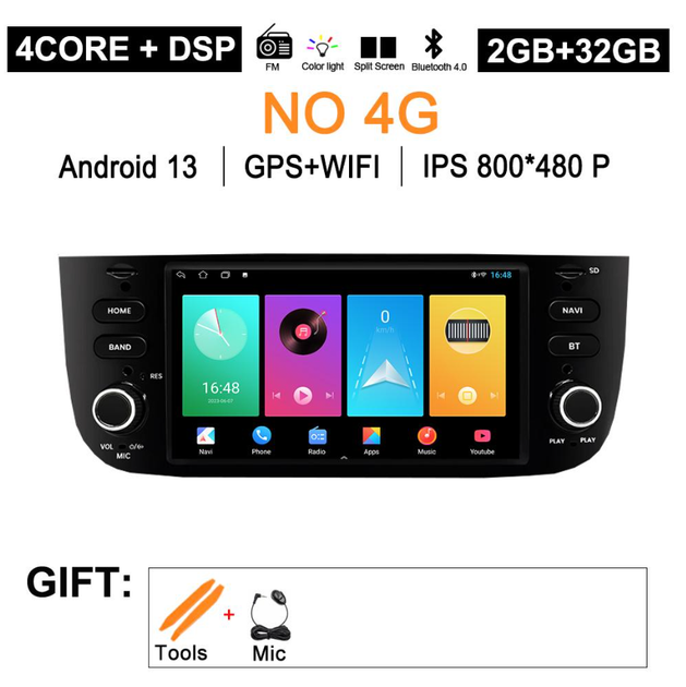 Автомобильное радио Android для Fiat Linea Punto evo 2012-2015 - Фото 2 Автомобильное радио Android для Fiat Linea Punto evo 2012-2015 - изображение 2