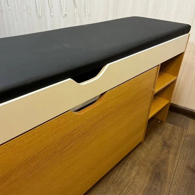 Тумба для обуви в прихожую с мягким сиденьем Comfort Home 100х30х50 см - Фото 4 Тумба для обуви в прихожую с мягким сиденьем Comfort Home 100х30х50 см - изображение 4