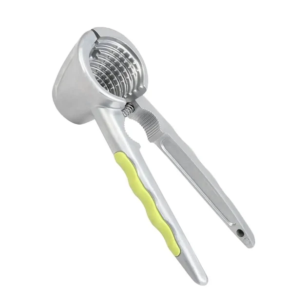 Орехокол конусный металлический крепкий с силиконовой вставкой зеленой - Фото 1 Орехокол конусный металлический крепкий с силиконовой вставкой зеленой - изображение 1