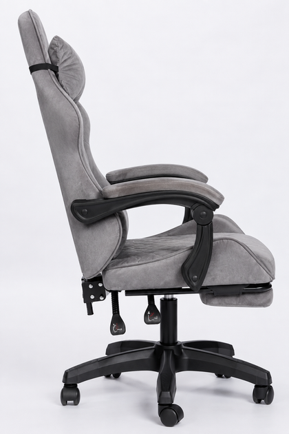 Кресло геймерское DIEGO ALCANTARA PRO Gray - изображение 7
