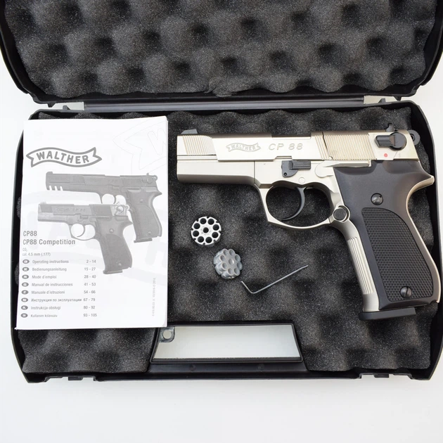 Пневматический пистолет Walther CP88 nickel 416.00.03 - изображение 3