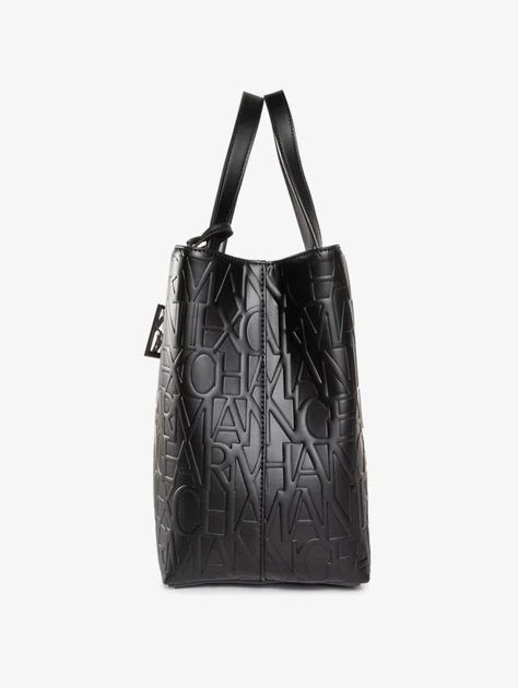 Сумка жіноча Armani Exchange шопер тоут крос-боді через плече чорна з фактурним тисненням - Фото 2 Сумка жіноча Armani Exchange шопер тоут крос-боді через плече чорна з фактурним тисненням - изображение 2