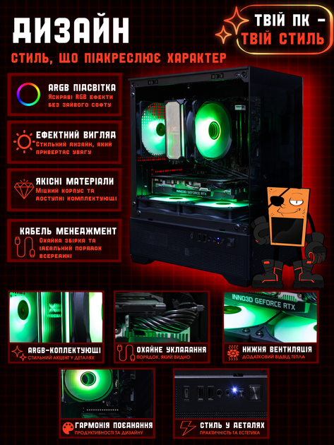 Ігровий ПК Tera Soldier-206Ry (RTX 2060 Super 8GB / Ryzen 5 3500x / 16GB DDR4 / SSD 512GB) - зображення 9