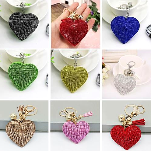 Брелок Swarovski Color Heart золотистый для украшения телефона - изображение 5