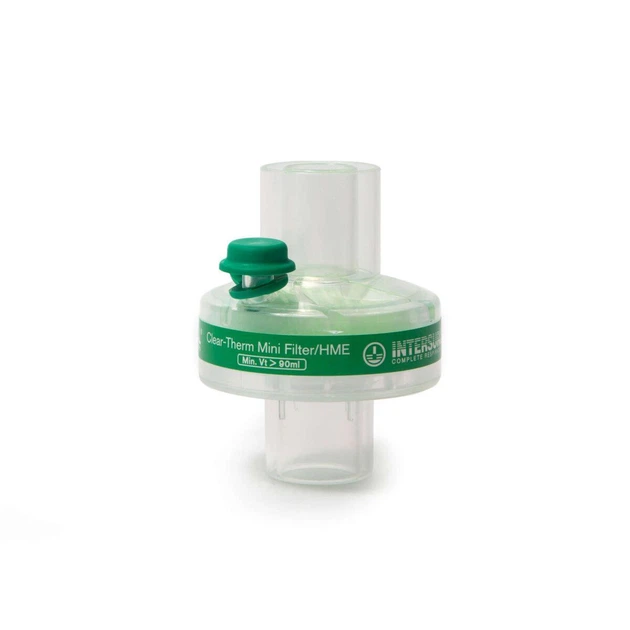 Фільтр дихальний тепловологообмінний та вірусо-бактеріальний Intersurgical Clear-Therm Mini дитячий з портом Luer Lock, 1831000 - зображення 4