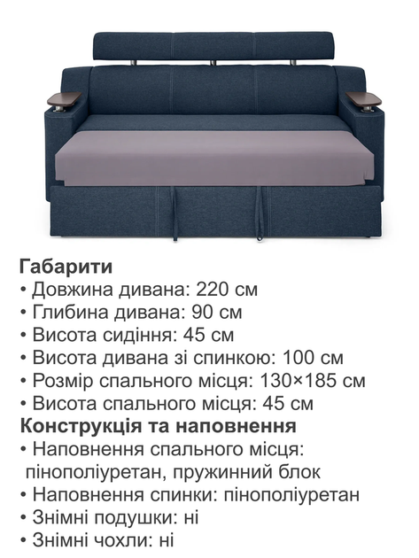 Диван Невада 230×90 см, джинс - Фото 6 Диван Невада 230×90 см, джинс - изображение 6