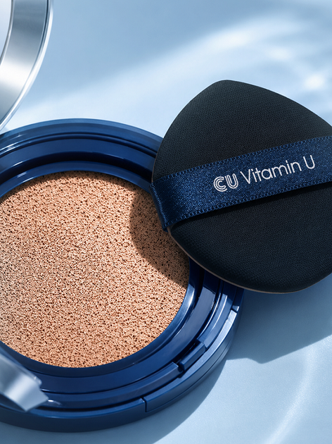 Кушон з полінуклеотидами та вітаміном U CU SKIN Vitamin U Coverfit Cushionpact SPF 50+ / PA++++ 15 + 15 г 21 тон - изображение 2