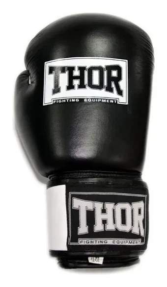Рукавички боксерські THOR SPARRING 10oz / шкіра / чорно-білі (SPT_558(Leather) BLK/WH 10 oz.) - изображение 2