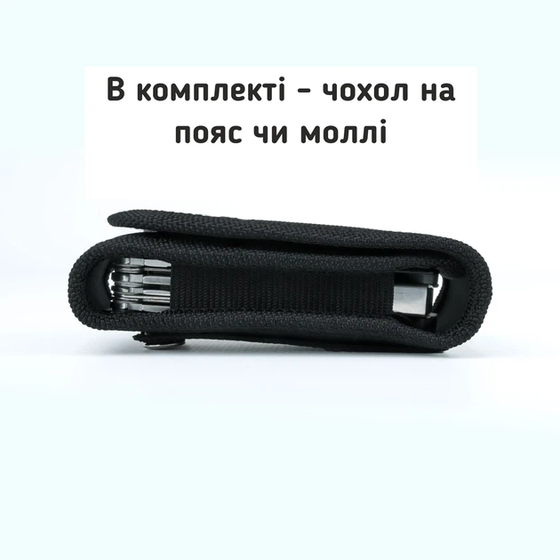Мультитул 11 инструментов нержавеющий черный 100х35х22 мм BlackPhantom - Фото 5 Мультитул 11 инструментов нержавеющий черный 100х35х22 мм BlackPhantom - изображение 5