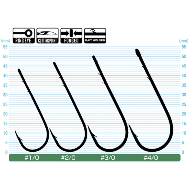 Крючок Owner Straight Shank Wide Gap BC #2/0 (6 шт/уп) - Фото 4 Крючок Owner Straight Shank Wide Gap BC #2/0 (6 шт/уп) - изображение 4
