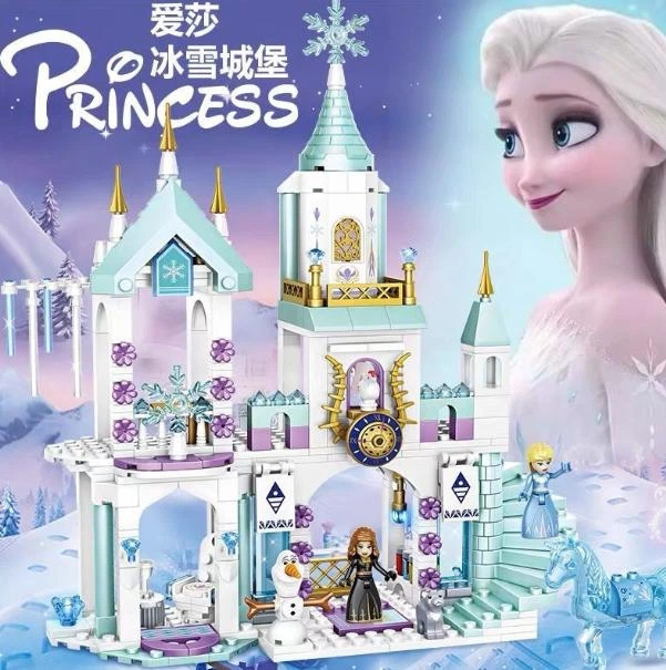 Конструктор «Снежный замок Эльзы» Princess 360 детаей Ледяной замок с фигурками Эльзы, Анны и Олафа - Фото 3 Конструктор «Снежный замок Эльзы» Princess 360 детаей Ледяной замок с фигурками Эльзы, Анны и Олафа - изображение 3