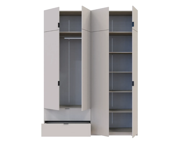 Шафа для одягу Doros Лукас Кашемір 180х50х240 (80737729) - Фото 4 Шафа для одягу Doros Лукас Кашемір 180х50х240 (80737729) - зображення 4