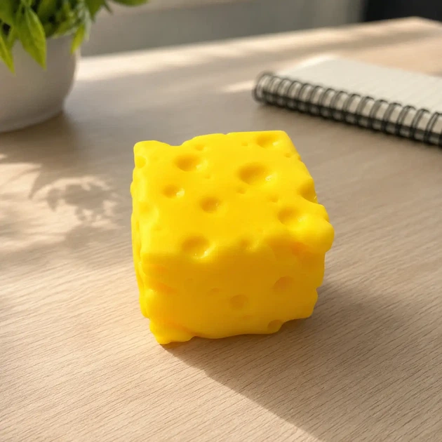 Игрушка антистресс Squeeze Cheese с ароматом сыра 4.5 см желтый - изображение 2