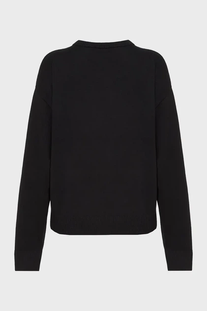 Жіночий чорний джемпер reg logo knit Karl Lagerfeld Jeans XL A1W18044 - зображення 2