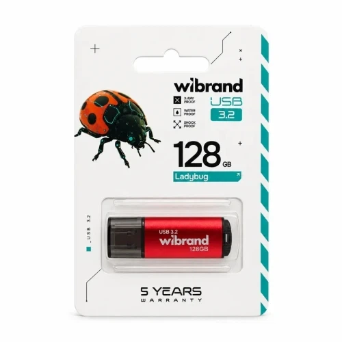 Флеш накопичувач USB 128Gb Wibrand Ladybug, Red, USB 3.2 Gen 1 (WI3.2/LB128P10S) - Фото 3 Флеш накопичувач USB 128Gb Wibrand Ladybug, Red, USB 3.2 Gen 1 (WI3.2/LB128P10S) - изображение 3