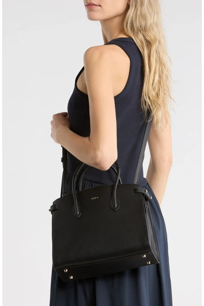 Женская сумка FURLA Gardenia Tote Bag черная кожаная сумочка шопер 28 х 23 х 13.5 см - Фото 2 Женская сумка FURLA Gardenia Tote Bag черная кожаная сумочка шопер 28 х 23 х 13.5 см - изображение 2