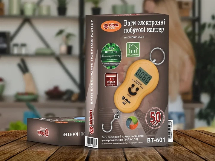 Электронные бытовые весы-кантер BITEK BT-601 до 50 кг — ручные весы с цифровым дисплеем (ТО30699) - изображение 2