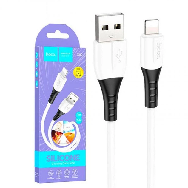 Кабель Hoco X82 USB to Lightning - Фото 1 Кабель Hoco X82 USB to Lightning - зображення 1