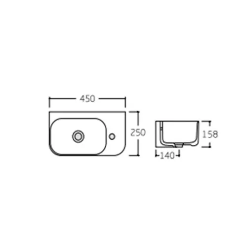 Раковина Qtap Tern 450х250х158мм (QT1711H02LW) - изображение 5