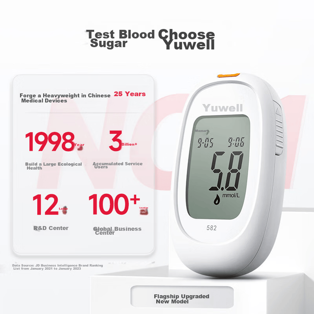 Глюкометр Yuwell 582, для дома, безболезненный, набор - изображение 2
