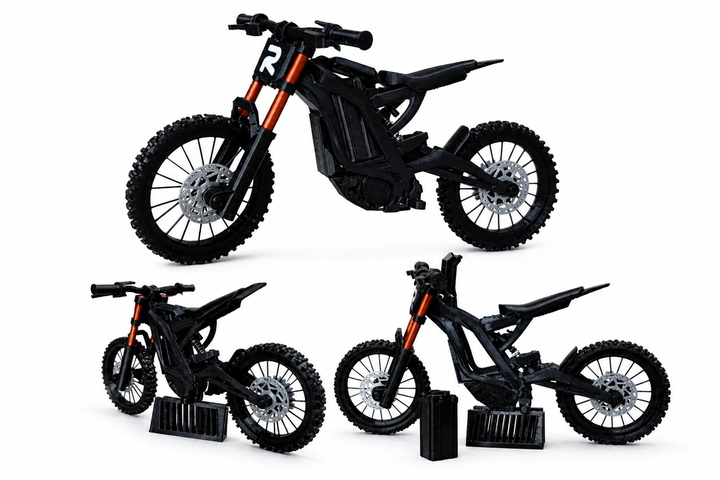 Модель электробайка Surron LBX 1:9 – коллекционный макет с подвеской и съемным аккумулятором - Фото 2 Модель электробайка Surron LBX 1:9 – коллекционный макет с подвеской и съемным аккумулятором - изображение 2