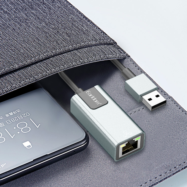 Адаптер USB Ethernet 100 Гбит для подключения к сети Earldom ET-NC1 - изображение 6