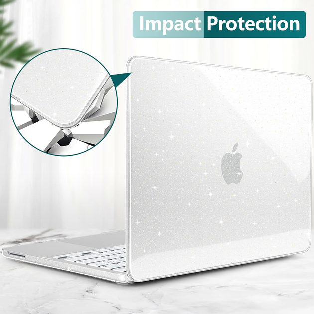 Силиконовый чехол Glitter Case для Apple MacBook Neo 13 A3404 прозрачный с защитой от царапин Clear. - Фото 10 Силиконовый чехол Glitter Case для Apple MacBook Neo 13 A3404 прозрачный с защитой от царапин Clear. - изображение 10