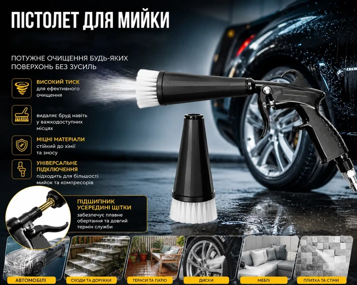 Профессиональный Tornador Black Z-020 на металлических подшипниках для продувки и сушки автомобиля - изображение 10