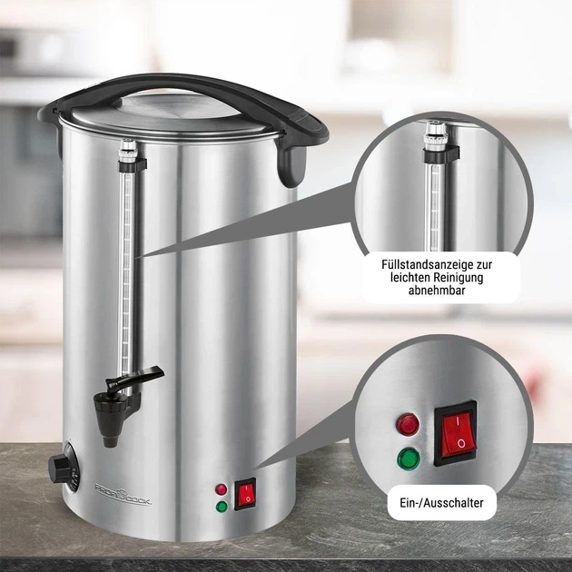 Термопот ProfiCook PC-HGA 1196, 7 л, 1500 Вт, нержавіюча сталь, підтримка температури - зображення 5