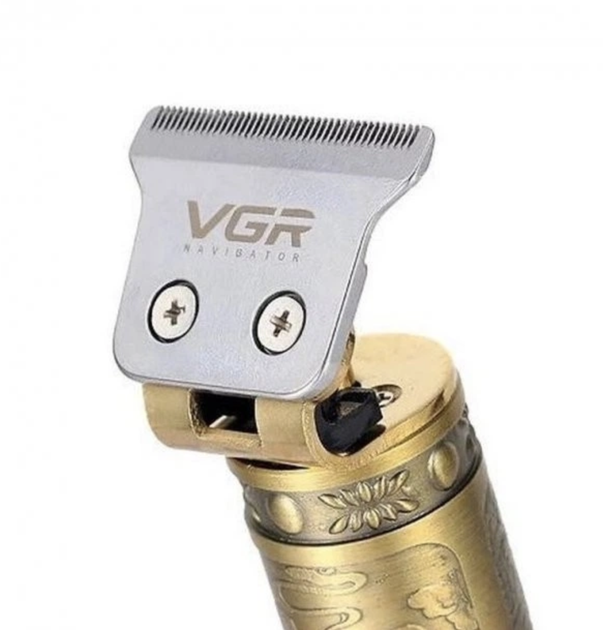 Триммер для бороды и стрижки VGR V-085 Аккумуляторный Металлический (Аккумуляторный окантовочный триммер с Т-образным лезвием, 1500 мАч, до 300 мин работы) - изображение 5