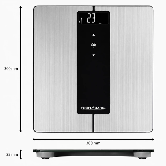 Диагностические напольные весы ProfiCare PC-PW 3008 BT до 180 кг, Bluetooth, анализ состава тела, стеклянная платформа - изображение 2