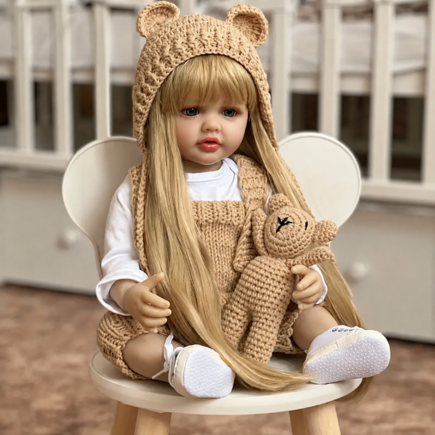 Реалистичная кукла Реборн 55 см полностью виниловая Doll Reborn Baby К0100326 - Фото 4 Реалистичная кукла Реборн 55 см полностью виниловая Doll Reborn Baby К0100326 - изображение 4
