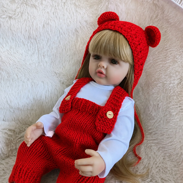 Реалістична Кукла Реборн 55 см повністю вінілова Doll Reborn Baby К0100325 - зображення 2