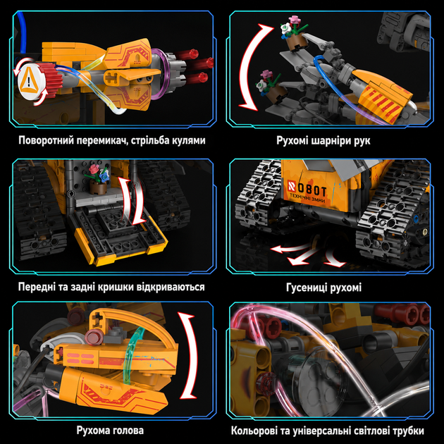 Конструктор Wall-E робот 5 в 1 STEM програмований Robots Pro K96175 - зображення 3
