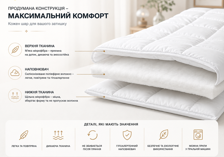 Лёгкое и тёплое одеяло. Размер 140*210 - изображение 4