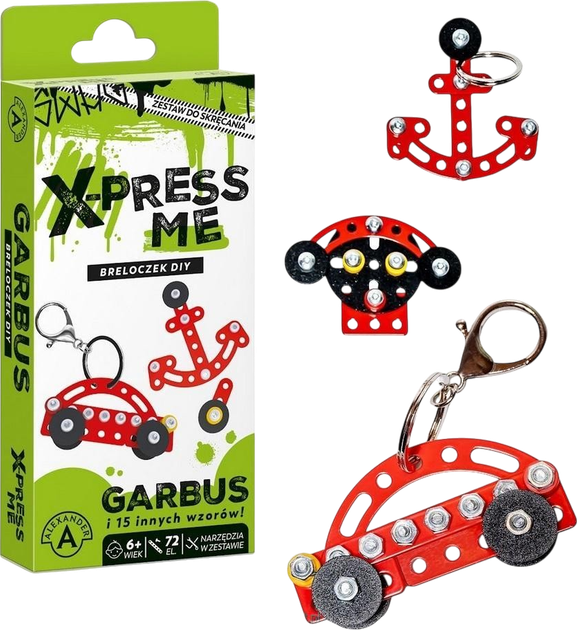 Конструктор Alexander X-press Me Брелок DIY – Фольксваген Жук 72 деталі 2933 (5906018029338) - зображення 2