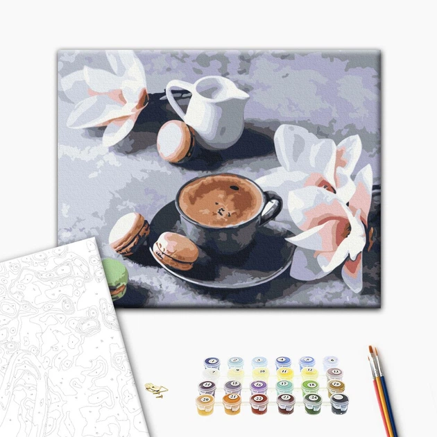 Картина по номерам Кофе и магнолии 40x50 BS34316 - изображение 2