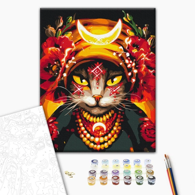 Картина за номерами Brushme Киця Мольфарка © Маріанна Пащук 40x50 см BS53282 - зображення 2