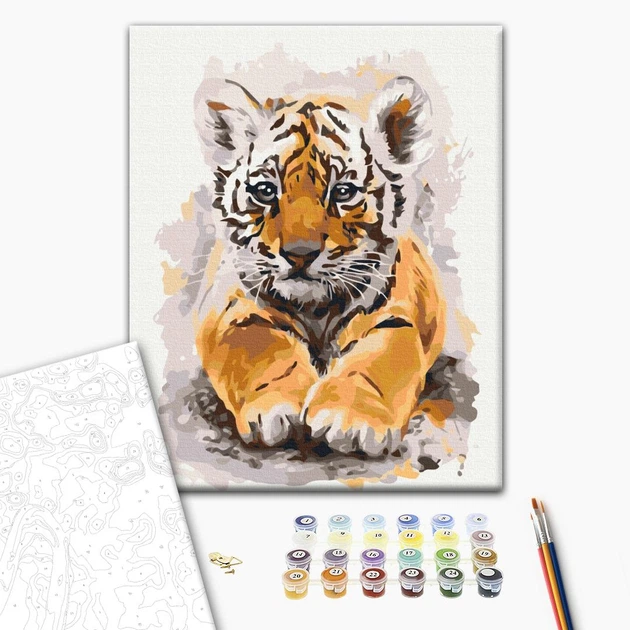 Картина по номерам Brushme Милый тигренок 40x50 см BS24302 - изображение 2