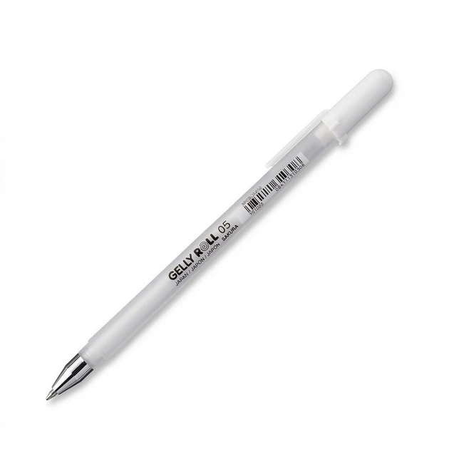 Ручка гелевая Sakura Gelly Roll Basic 05 fine, 0,3 мм, белая (XPGB05#50) - Фото 1 Ручка гелевая Sakura Gelly Roll Basic 05 fine, 0,3 мм, белая (XPGB05#50) - изображение 1