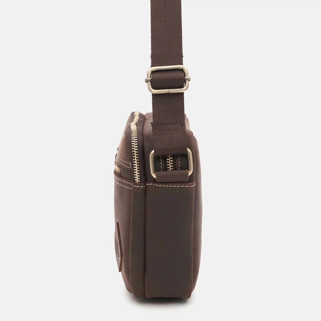 Сумка кросс-боди мужская из натуральной кожи Laras ch101027br Коричневая (ROZ6501064919) - изображение 4