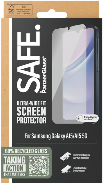 Захисне скло Panzer Glass Screen Protector для Samsung Galaxy A15 Transparent (5711724956782) - зображення 2