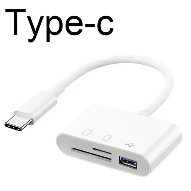 Адаптер Type-C 3 в 1 TF, SD кардридер Memory Card Reader - Фото 1 Адаптер Type-C 3 в 1 TF, SD кардридер Memory Card Reader - изображение 1