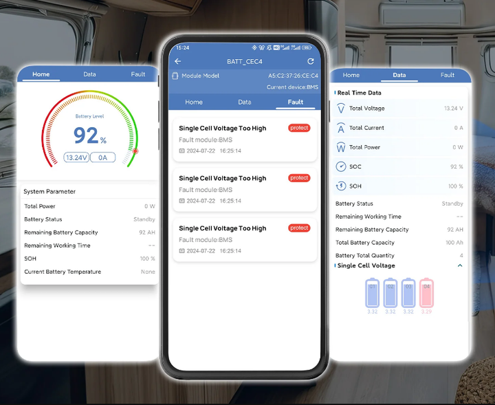 Акумулятор LiFePO4 100Ah 12,8V Eco-Worthy BMS Bluetooth 1280Wh літій-залізо-фосфатний с блютуз - зображення 3