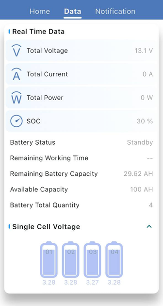 Акумулятор LiFePO4 100Ah 12,8V Eco-Worthy BMS Bluetooth 1280Wh літій-залізо-фосфатний с блютуз - зображення 10