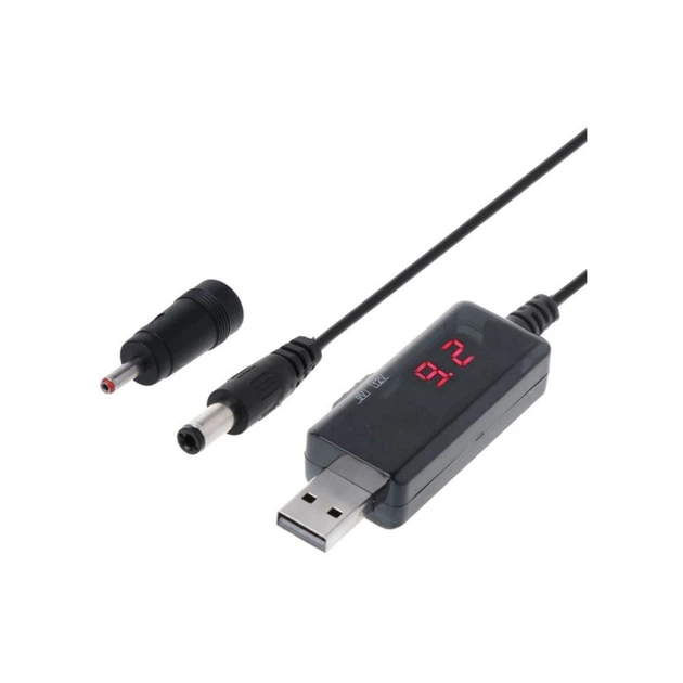 Кабель живлення USB to DC 3.5x1.35mm + 5.5x2.1mm 9V-12V Dynamode (KWS-912V) - Фото 2 Кабель живлення USB to DC 3.5x1.35mm + 5.5x2.1mm 9V-12V Dynamode (KWS-912V) - зображення 2