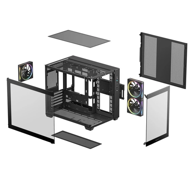 Корпус для ПК Deepcool CG330 3F Black (R-CG330-BKNGM3-G) - изображение 6